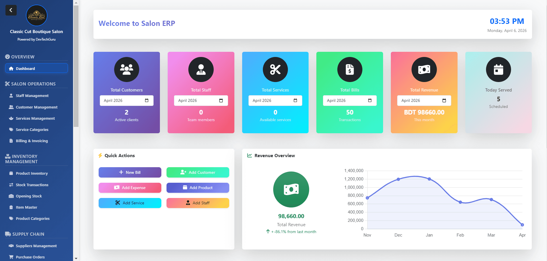 Guru Salon Retail POS